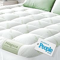 Niagara Sleep Solution Ultra Soft Queen Size Mattress Topper - Rayon Derived from Bamboo Pillow Top Mattress Pad for...